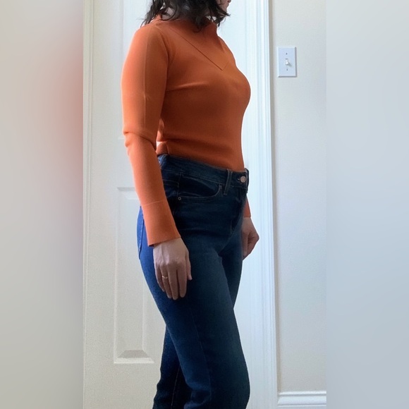 Cyrus Burnt Orange Long Sleeve Knit Top - Picture 2 of 7